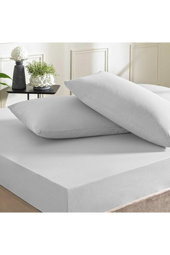 Taç Ranforce Cotton Fitted (180X200) King Size Sheet Set (Gray)