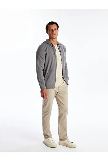 LC Waikiki LCWAIKIKI Classic Hooded Long Sleeve Men's Zippered Sweatshirt