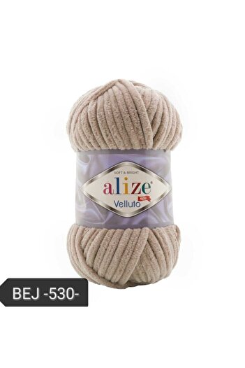 Alize Velluto 100 Gr Velvet Πλεκτό Σπάνιο-μπεζ-530-