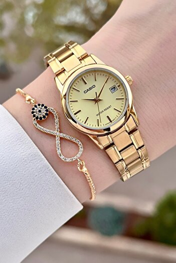 Casio Gold Color Women's Wristwatch
