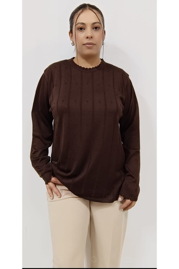 AKŞEN GİYİM LARGE SIZE LONG SLEEVE THIN CORRATED FABRIC COOL STRING 70 CM SIZE COLLAR WITH LACE 1stQUALITY MOTHER BLUZ