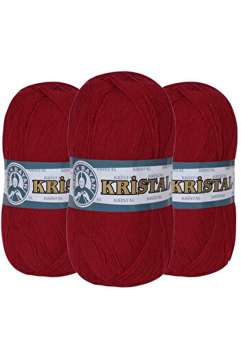 Ören Bayan 033 Model Knitted Crystal Hand Knitting Yarn - Pack of 3