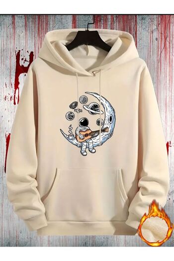 Medinenur Astronaut Patterned 2 Thread Raised Sweatshirt