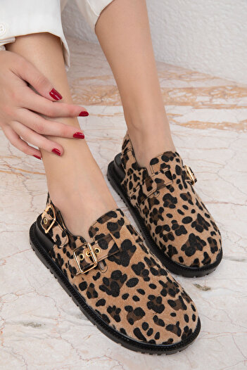 SOHO 19823 Model Leopard Patterned Women's Sandals