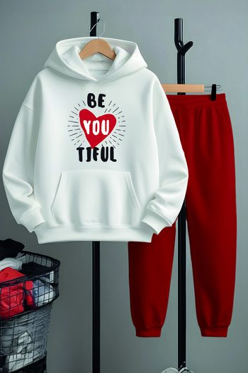 MYADA Girl's Printed Top and Bottom Tracksuit Set 22437-5
