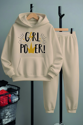 MYADA Gril Power Printed Girl's Top and Bottom Tracksuit Set 22437-8