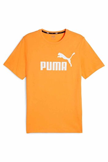 Puma Ess Logo Tee Clementine Erkek Tişört 586667-58 TURUNCU