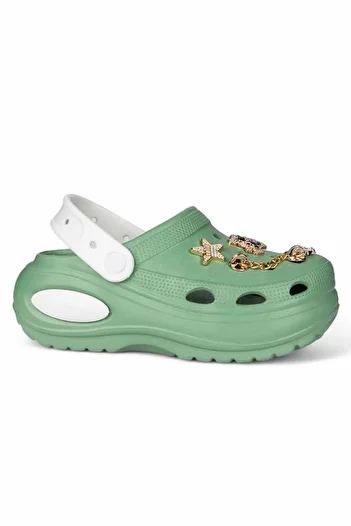 rekorsport Women's High-Sole and Rhinestone Slippers - Comfort Daily Shoes for Sea, Pool, Sabo, Doctor, Nurse and Hospital