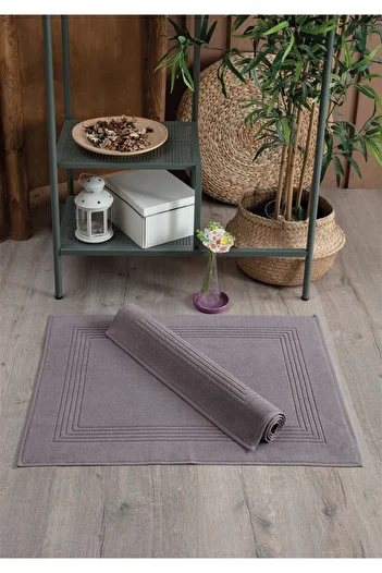 Sevim 2-Piece Foot Towel Set - 100% Cotton - Breathable and Natural Towel Set - 50X70 cm - Mink