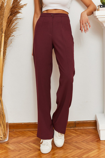 Bianco Lucci Women's Palazzo Fabric Trousers 60251893
