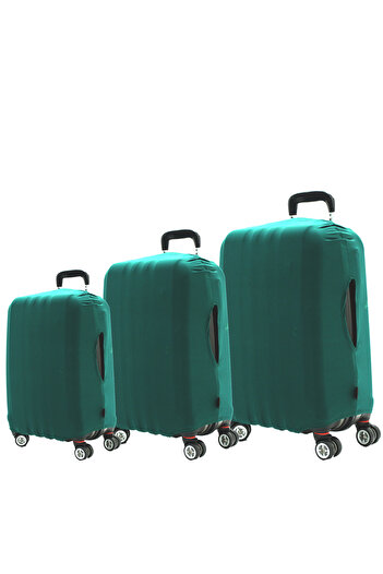 MY SARACİYE My Green Saddle Suitcase - Large, Medium and Cabin Size Cover Set