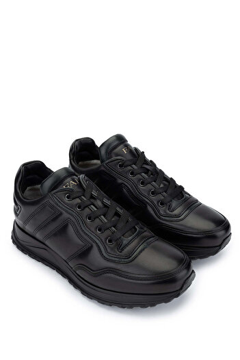 FABI Erkek Hakiki Deri Siyah Sneakers & Spor Ayakkabı