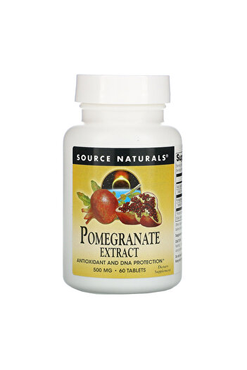 source naturals Pomegranate Extract, 500 mg, 60 Tablets