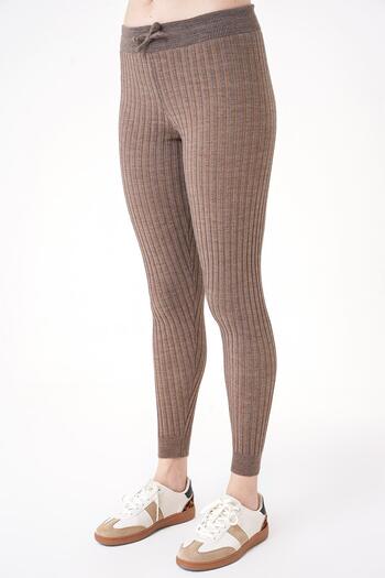 CHUBA Women's Ribbed and Soft Knitwear Leggings - Brown 25W3018