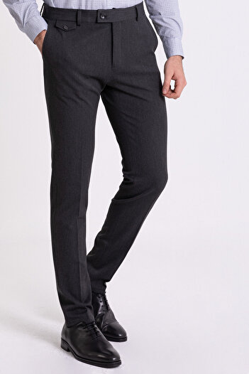 Mcr Straight Slim Fit Classic Men's Trousers Anthracite - 38988.21K