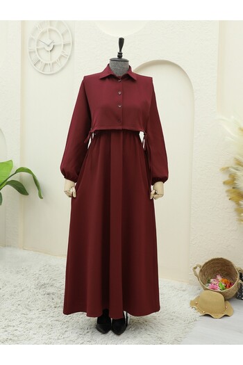 Modamorfo Dress Set with Shirt Detail on Top