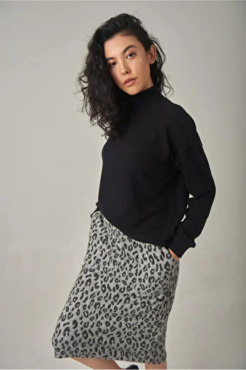 Blue Petrol Women's Turtleneck Blouse-Sweater