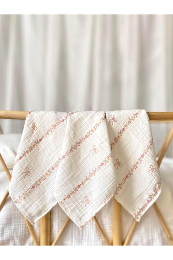 Zezig Bow Line Muslin Wipes Set (3 Pieces)