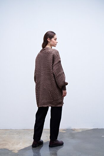 QANU Knitwear Candy Cardigan - Brown