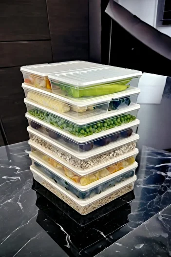 FİTHOME Fitbox Set of 10 Airtight Freezer and Refrigerator Organizer Set
