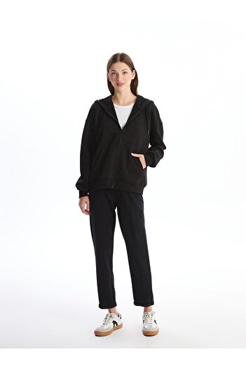 LC Waikiki LCW Vision Hooded Oversize Women's Zippered Sweatshirt