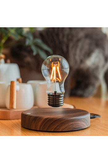 Choice EU Circular chassis Magnetic Levitation Lamp Creativity Floating Glass LED Bulb Home Office Desk Dec
