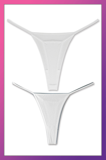 Soft Light White Gray 10-Piece Women's String Panties