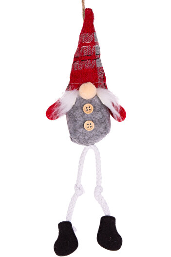 Herdekora Christmas Ornament Santa Claus Figure Gray-Red 6X5X30 Cm.