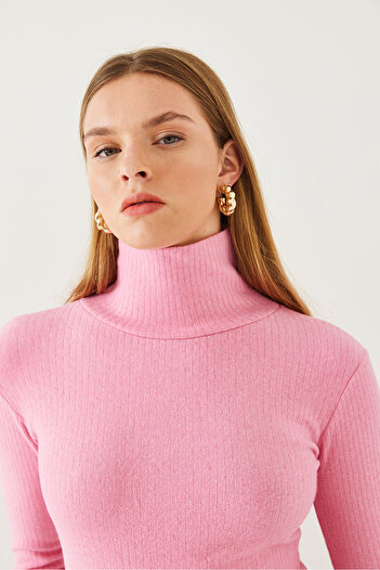 Bianco Lucci Women's Turtleneck Report Basic Blouse 0009 60351047