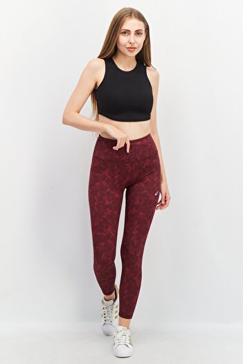 Asics Women's Sportswear with Fit Brand Logo - Training Leggings, Burgundy
