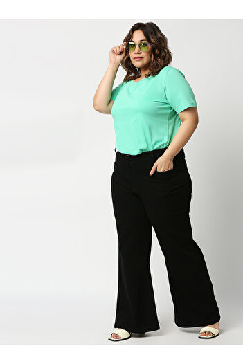 High Star By Styli Plus High Rise Wide Leg Jeans