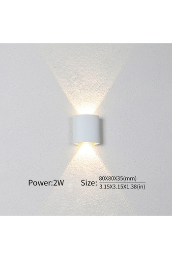 Choice Natural light 2W White 2W LED Wall Lamp Outdoor Waterproof Garden Lighting Indoor Bedroom Living Roo