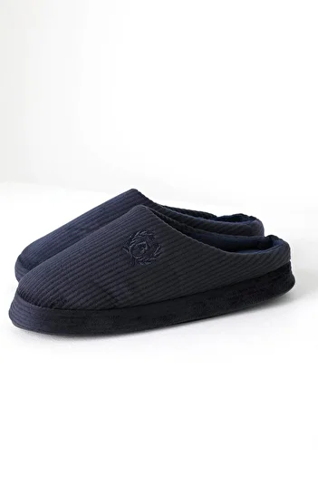 Beyond Ανδρικές Παντόφλες Σπίτι Navy Blue Velvet 3cm Byndkdf01