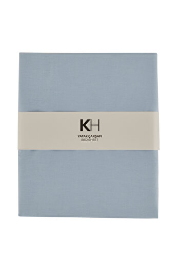 Karaca Home Basic 100% Cotton King Personality Flat Sheet Blue