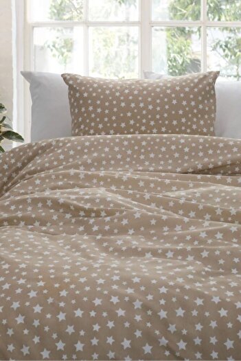 Mert Collection Çarşı Star Patterned Single Ranforce Fabric Sheet Set - Non-Elastic