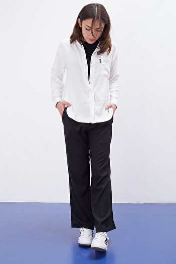Cansın Mini White Girl's Hooded Shirt Suit 17959