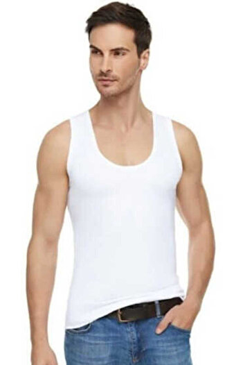 Elit 1201 Elite White Men's Modal Elastane Undershirt - Pack of 6