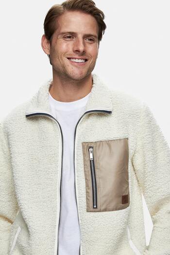 UCLA Sınead Beige Fleece Standard Fit Men's Jacket