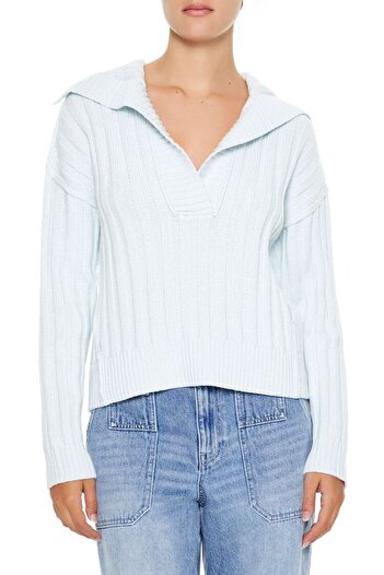Forever 21 V Yaka Örme Kazak
