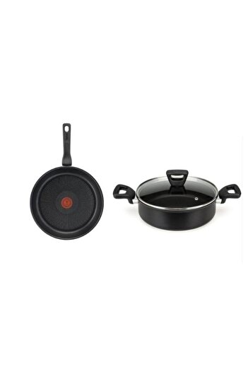 TEFAL Set of 2 (3X Titanium Force Short Tnc 24cm 3X Titanium Force Pan 24cm)
