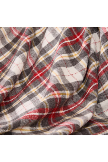 Evidea Soft Glitter Rope Detailed Scotch Sofa Shawl - Red - 130X170 cm