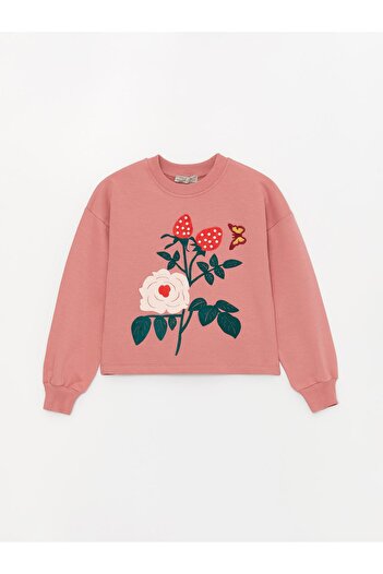 Little Star Girl's Rose Embroidered SweatShirt