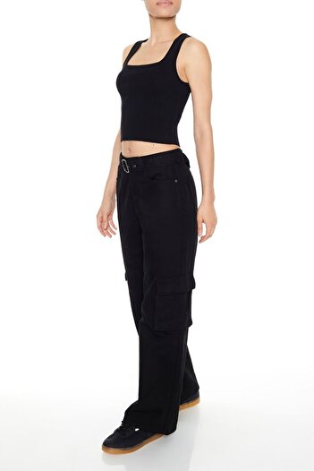 Forever 21 Kemerli Straight Kargo Pantolon