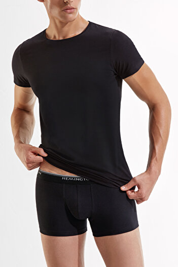 Hemington İkili Siyah Iç Giyim T-shirt Seti