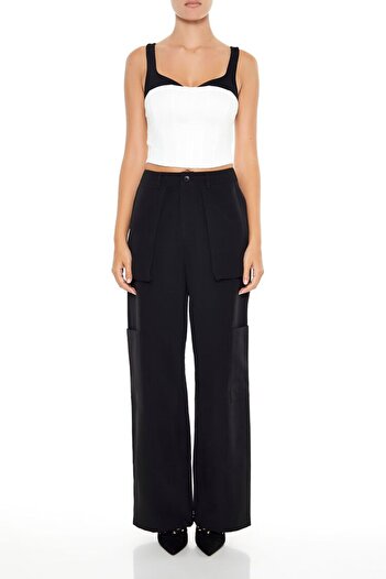 Forever 21 Wide-Leg Kargo Trouser Pantolon