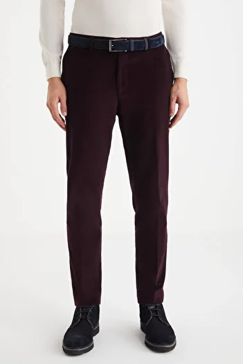 Hemington Burgundy Velvet Trousers