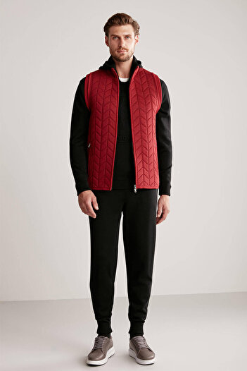 Hemington Red Activewear Merino Wool Knitwear Vest