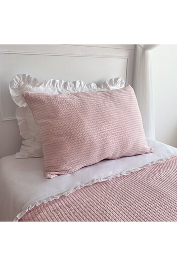 PAMUKA Light Pink Knitted Patterned Pique Set - Single