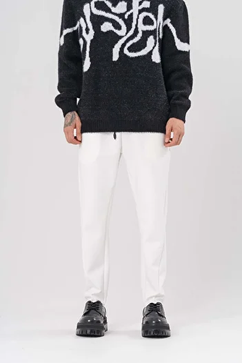 go gang own Mad Waist Elastic Rotating Overlock Leg Trousers