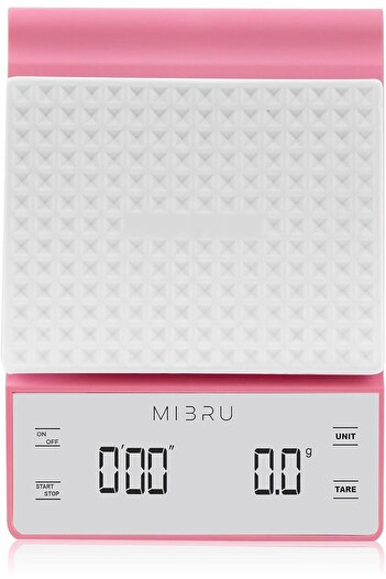MIBRU V60 Coffee 4 Pcs Premium Pour Over Manual Coffee Maker With Scale&funnel&filter&server 02 Pink Set